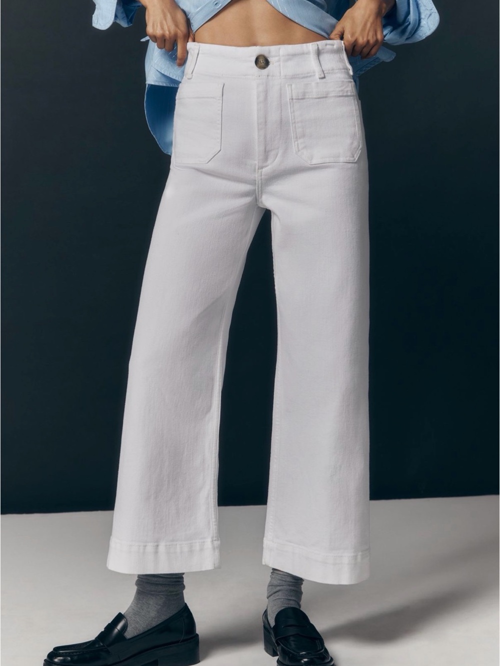 Maeve Women's White Trousers
